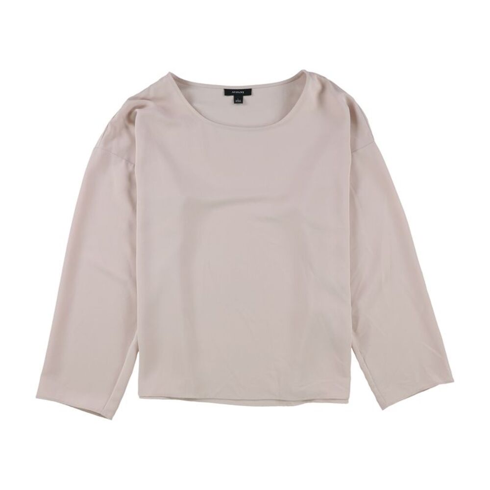 Alfani Womens Solid Pullover Blouse, Beige, Xl, Dm - image 1
